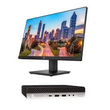 Hp EliteDesk 800G3 Core i5-7500T,500gb Hdd,8gb ram Hp Elitedisplay E243 24" Monitor
